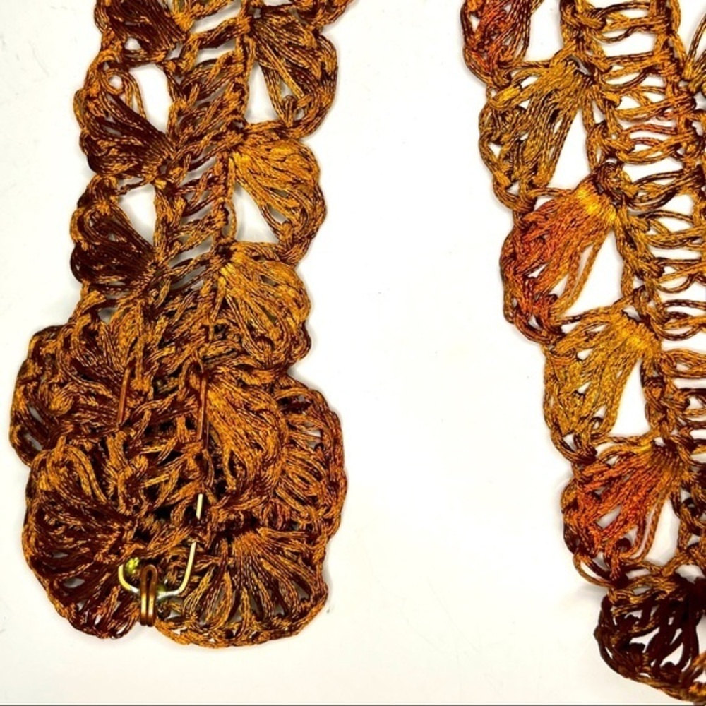 Vintage Artisan Hand Crafted Copper Wire Macramé Weaved Belt - Picture 14 of 16
